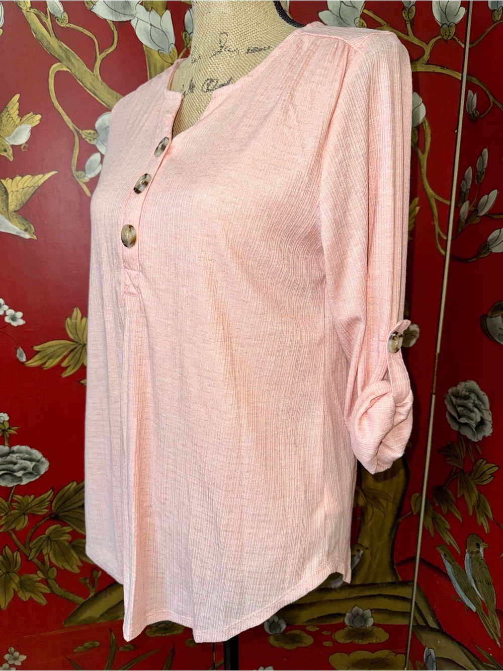 Women’s “COMO Vintage” LS Dressy Top | #T75